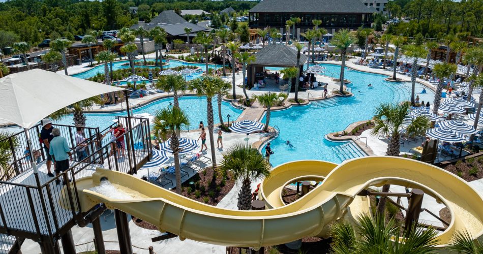 Lazy River and luxury amenities at Camp Creek Inn make it the perfect Watersound Florida getaway