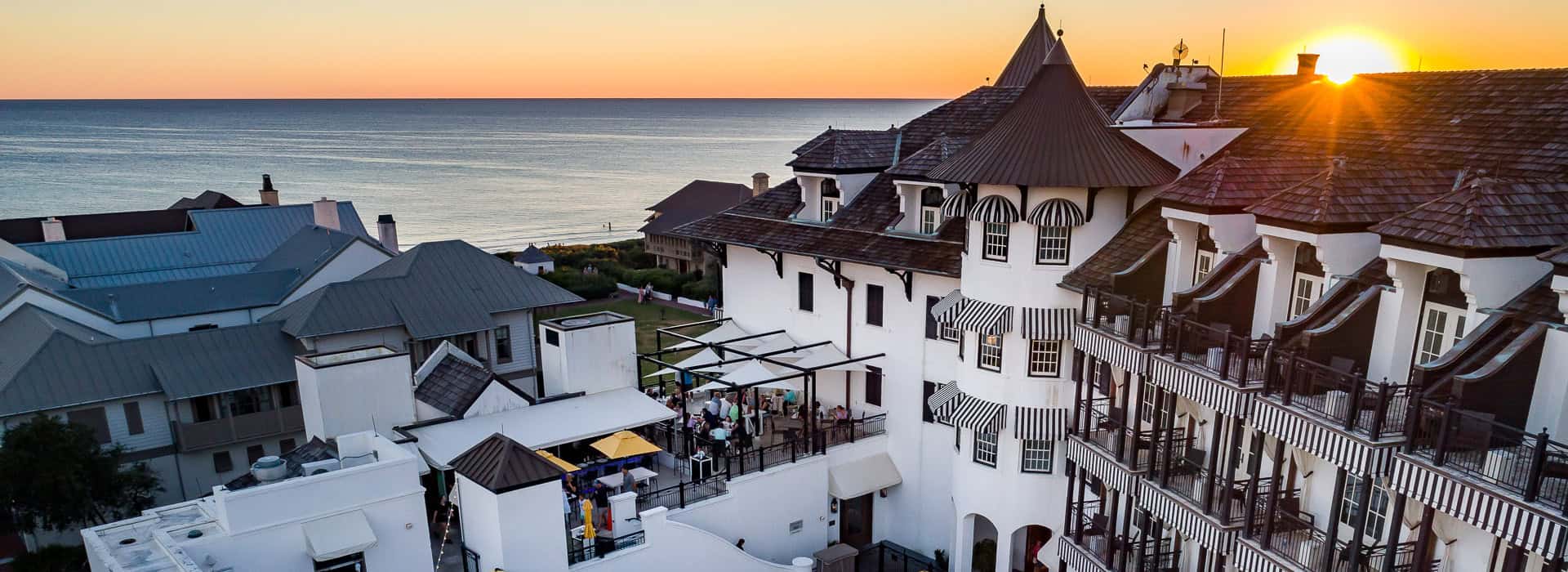 Aerial view of The Pearl Hotel.