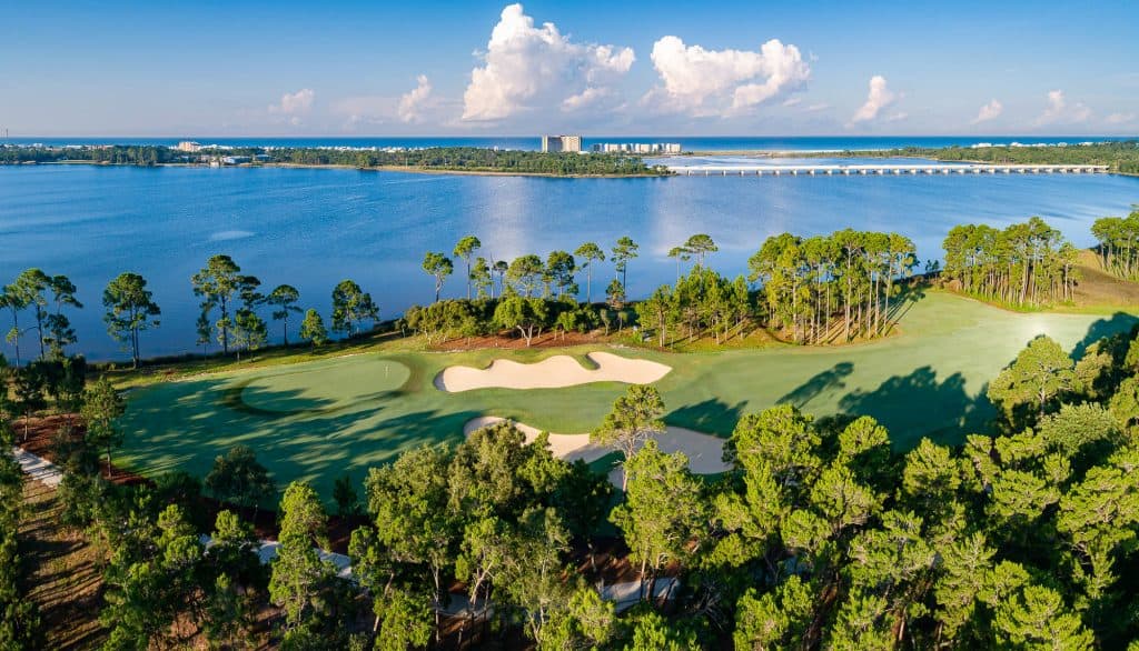 Aerial view of Sharks Tooth Golf Course